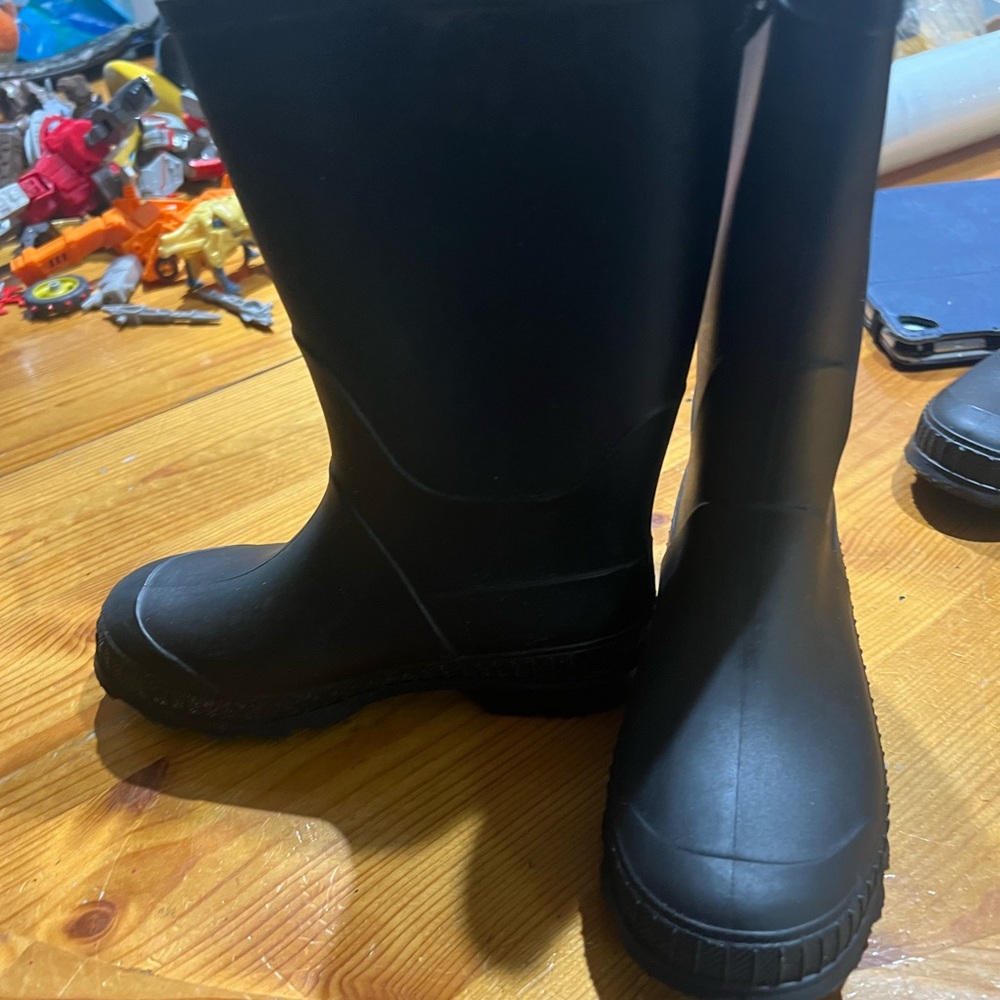 Kids Black Rain Boots